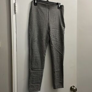 LOFT side zip skinny pants in check